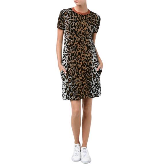 NEW STELLA MCCARTNEY cheetah print t-shirt dress in multi - Picture 1 of 3